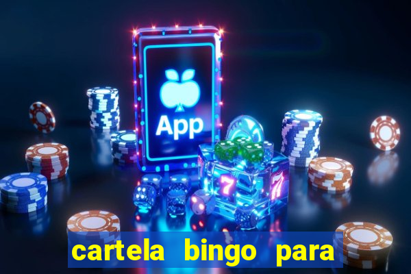 cartela bingo para cha de cozinha imprimir gratis